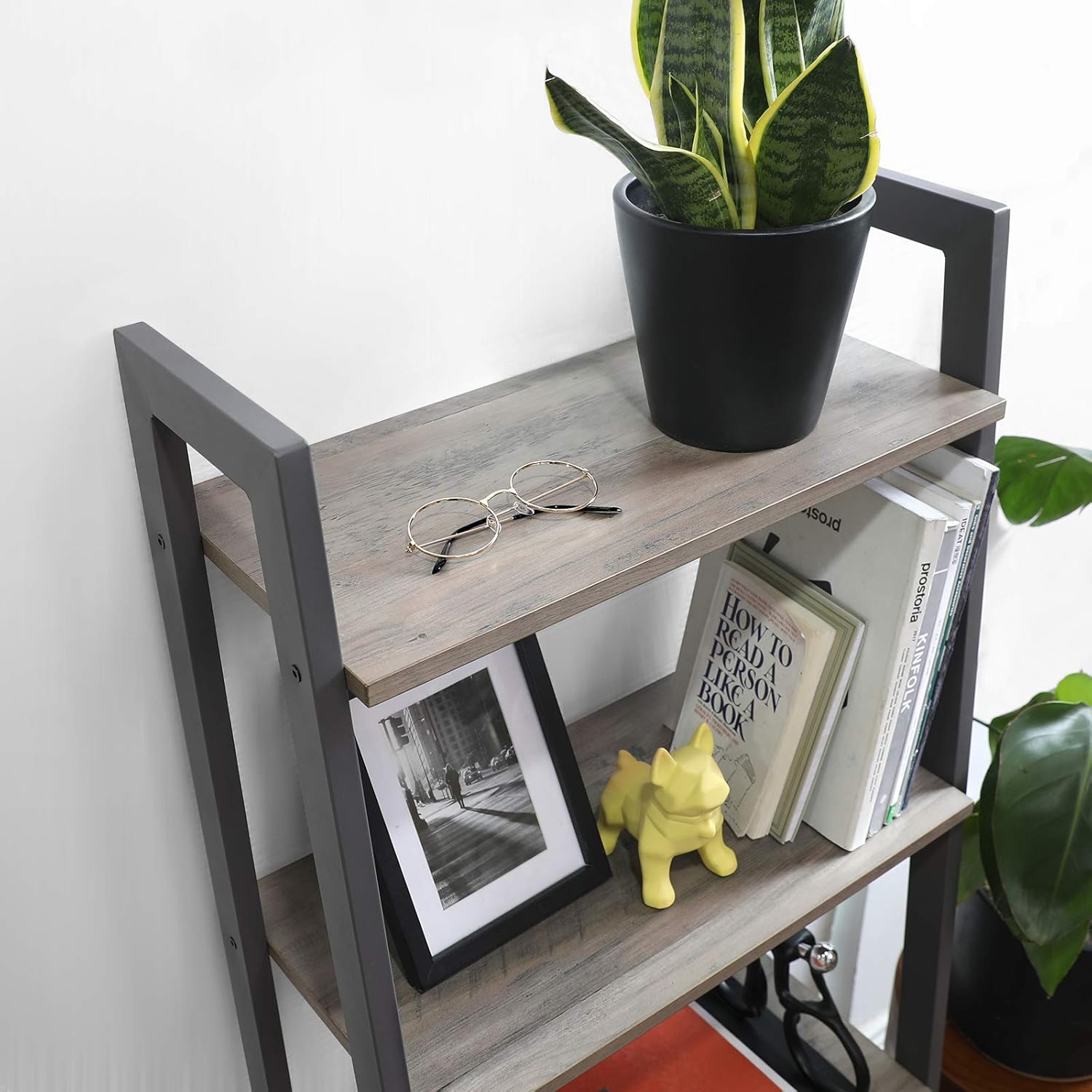 VASAGLE - étagère 4 niveaux style industriel, acier, 56x34x137,5 cm, LLS44MG