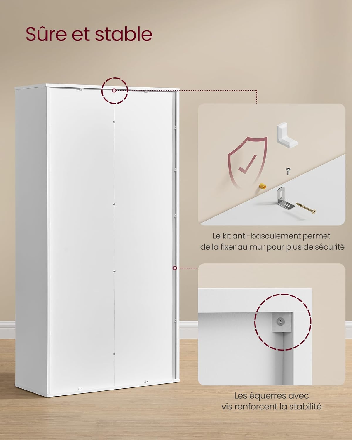 VASAGLE - bibliothèque cubique 8 cases - blanc - rangement modulable LBC24WT