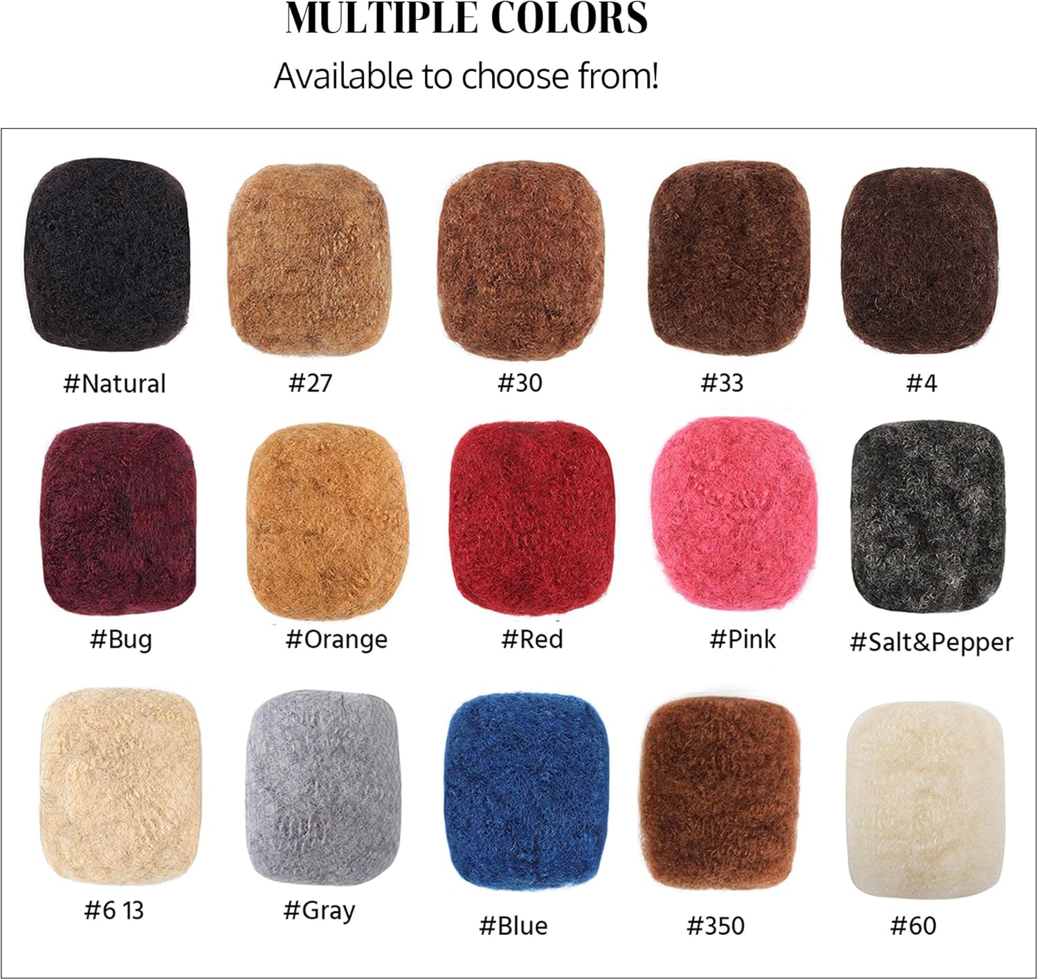 Extension cheveux naturel afro kinky, 8 pouces, noir naturel, 1 OZ/Pack