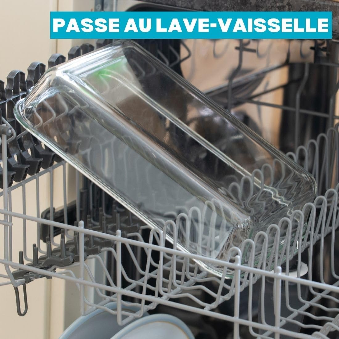 Igluu - Plat à lasagnes en verre - 2,2L - hermétique, micro-ondes, four, lave-vaisselle