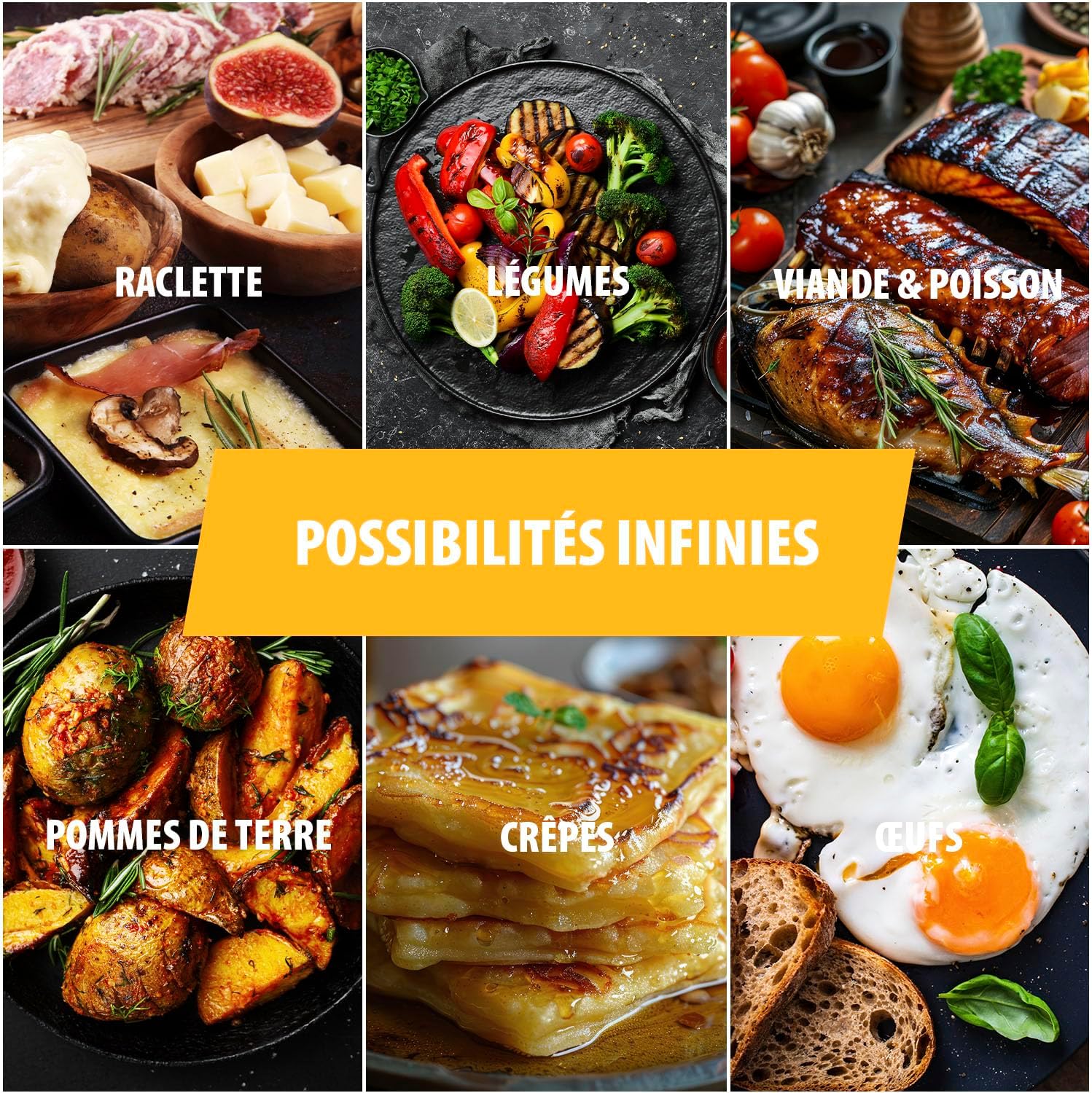 Tristar - Raclette RA-2949 - 4 personnes, 500W, revêtement antiadhésif