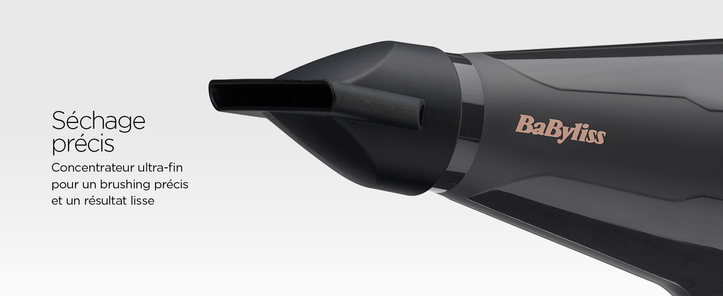 BaByliss, Sèche-cheveux, Air Pro 2200, 6719DE, concentrateur, diffuseur, fabrication italienne