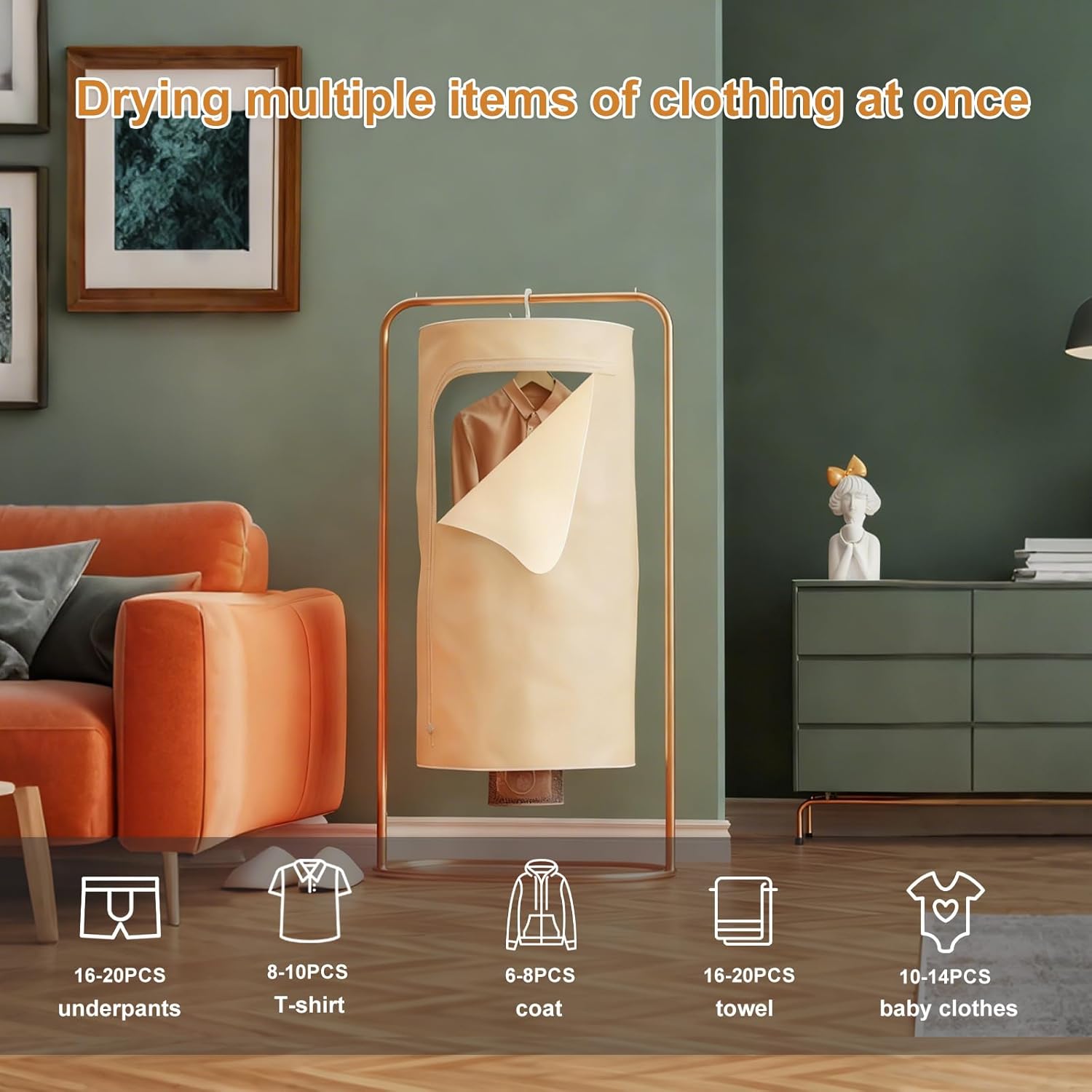 Sèche-linge portable - mini pompe à chaleur, 600W, télécommande, petit, idéal pour maison et voyage