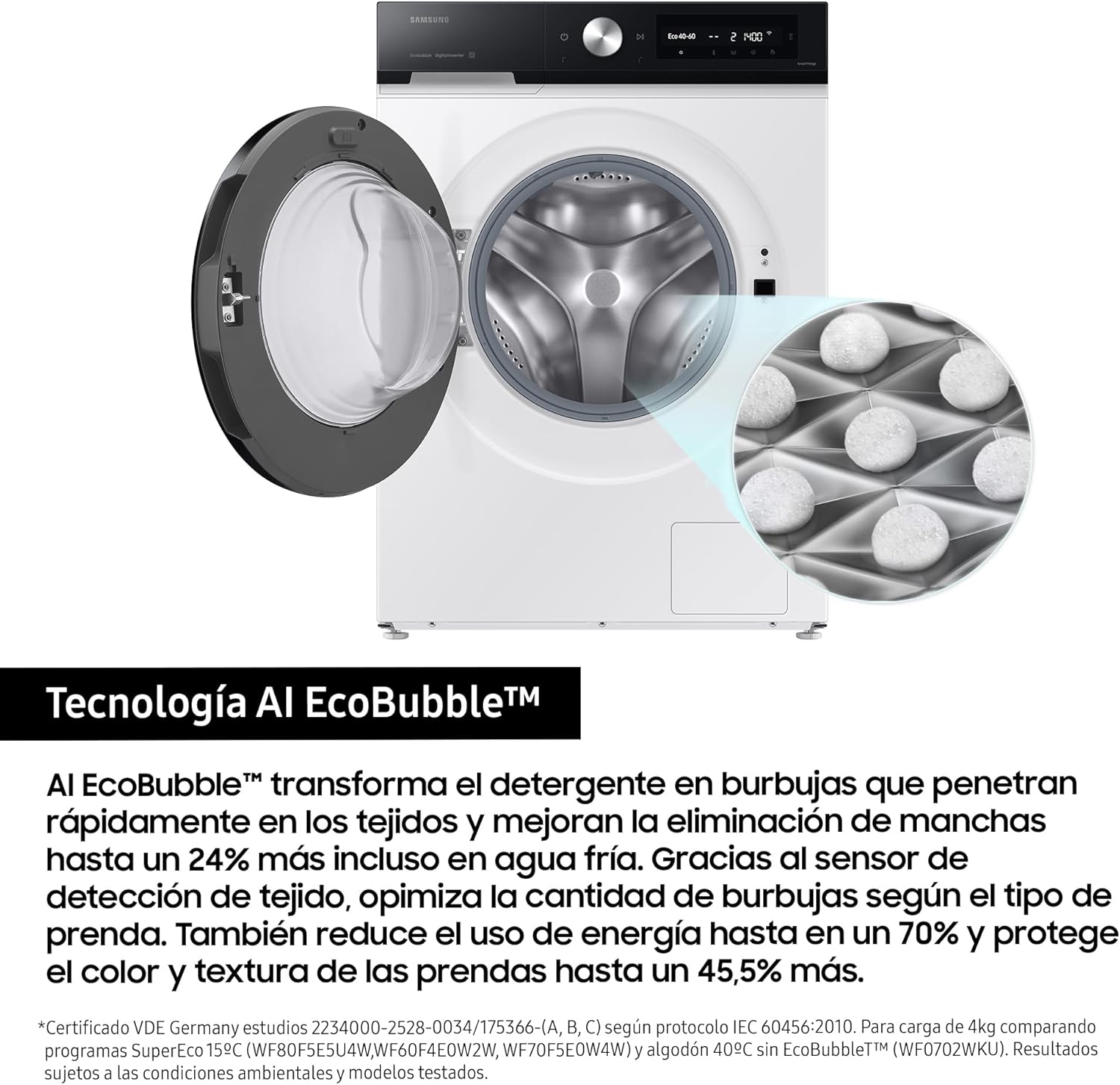 Samsung - WW90DB7U94GE série - 60x85x55cm - 9kg, EcoBubble, vapeur, WW90DB7U94GE