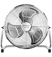 de marque Taurus à trois grandes pales. Comprend une cage circulaire et un support inclinable réglable pour un flux d'air directionnel