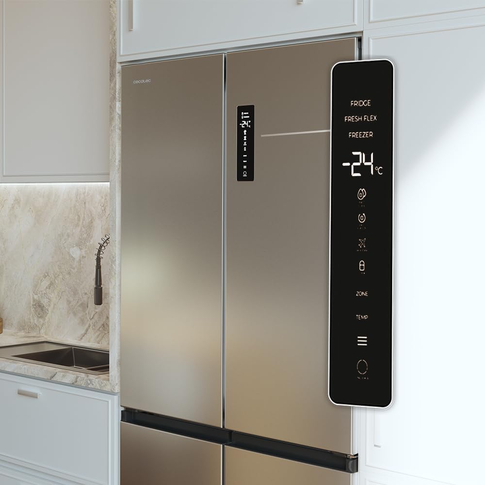 Cecotec - Bolero CoolMarket 4D - 189x83 cm - 456 L, No Frost, Inverter, 4 portes, 4D 456 SBI