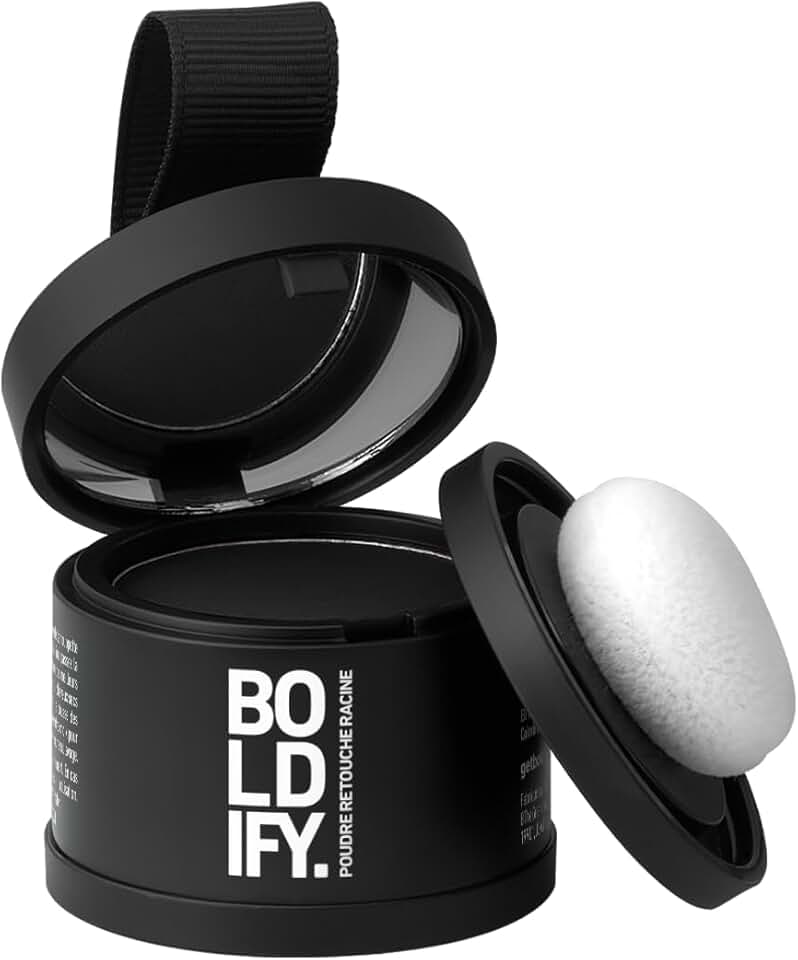 BOLDIFY - poudre de racine cheveux - 4g - couvre racines, camoufle gris, effet naturel