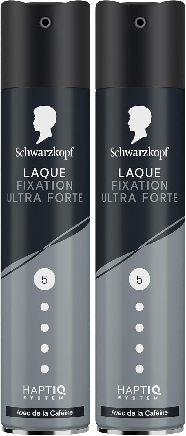 Schwarzkopf - Laque Ultra Forte - 250ml x2 - Végane, sans silicone, protection humidité