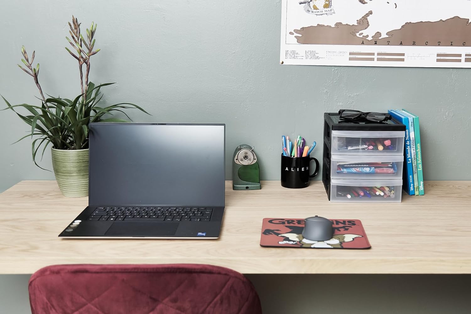 Iris Ohyama - DC-A5 - tour 3 tiroirs A5, plastique noir, sans BPA