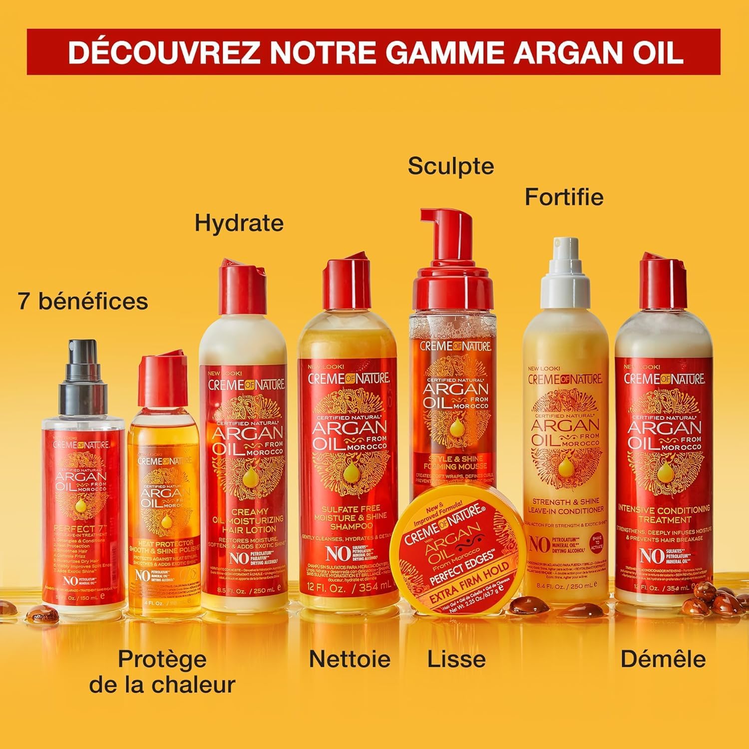 Creme of Nature - Argan Oil coloration permanente - 9.23 blond clair doré - couvre 100% cheveux blancs, adaptée cheveux 