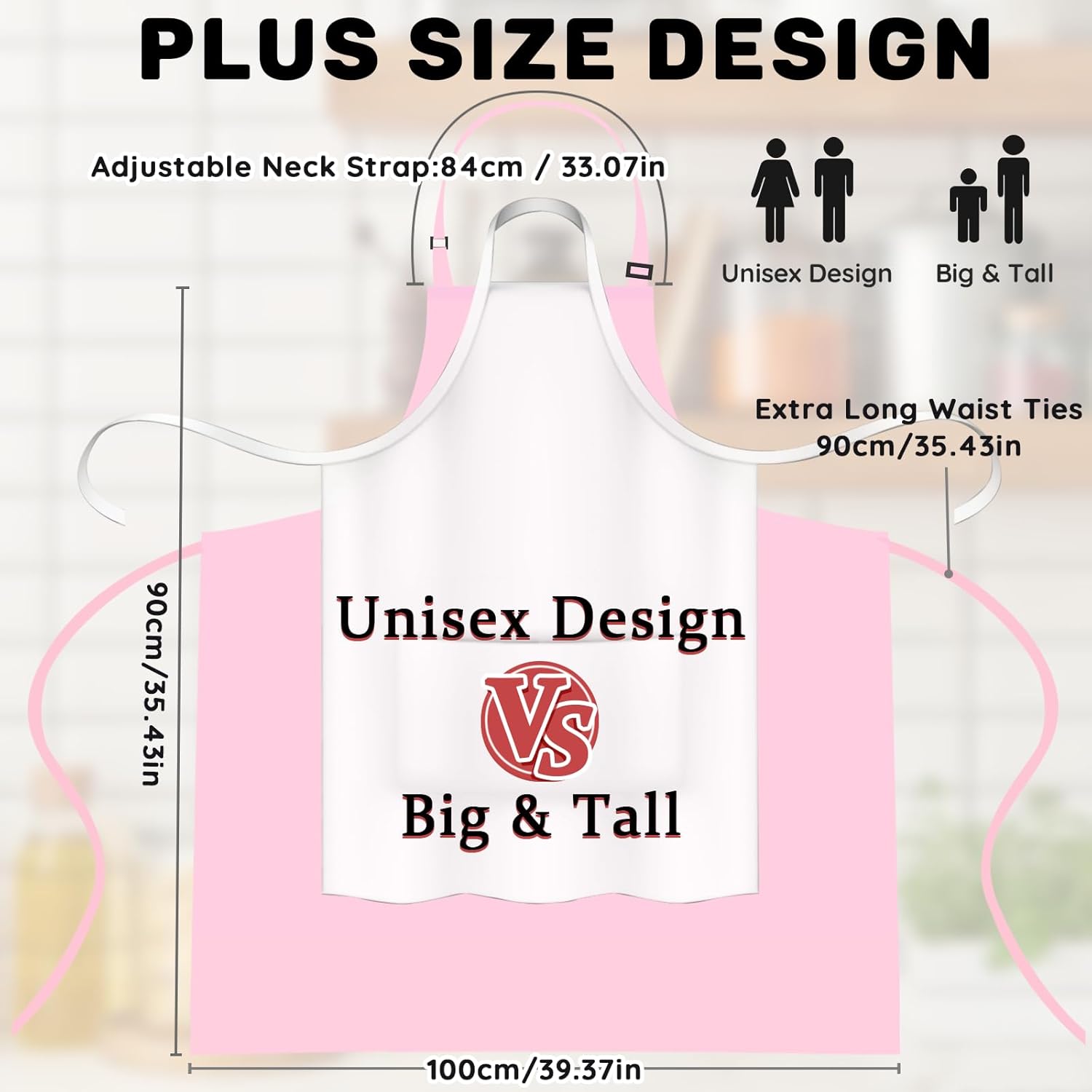 Tablier de Chef - lot de 2, unisexe, grandes poches, taille XL, cuisine professionnelle