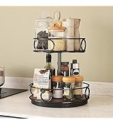 COVAODQ Plateau Tournant Placard Cuisine,2 étages 360° Rotatif Plateau,Lazy Susan Plateau Tournan...