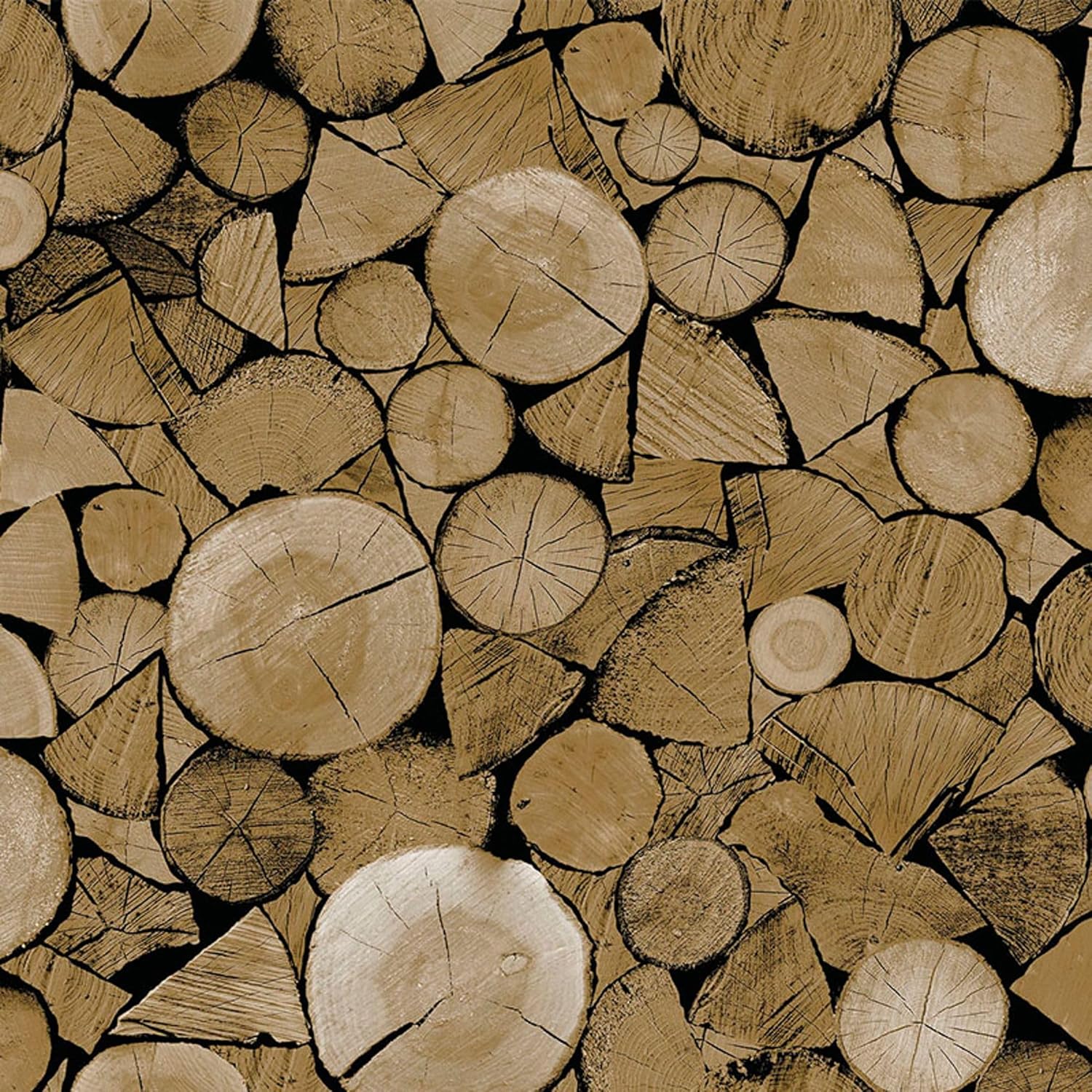 Nappe en toile cirée rectangulaire - Trunks Brun - 180x140 cm - Antitaches, imperméable, facile d'entretien