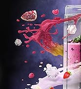 un mixeur avec un smoothie et un peu de glace