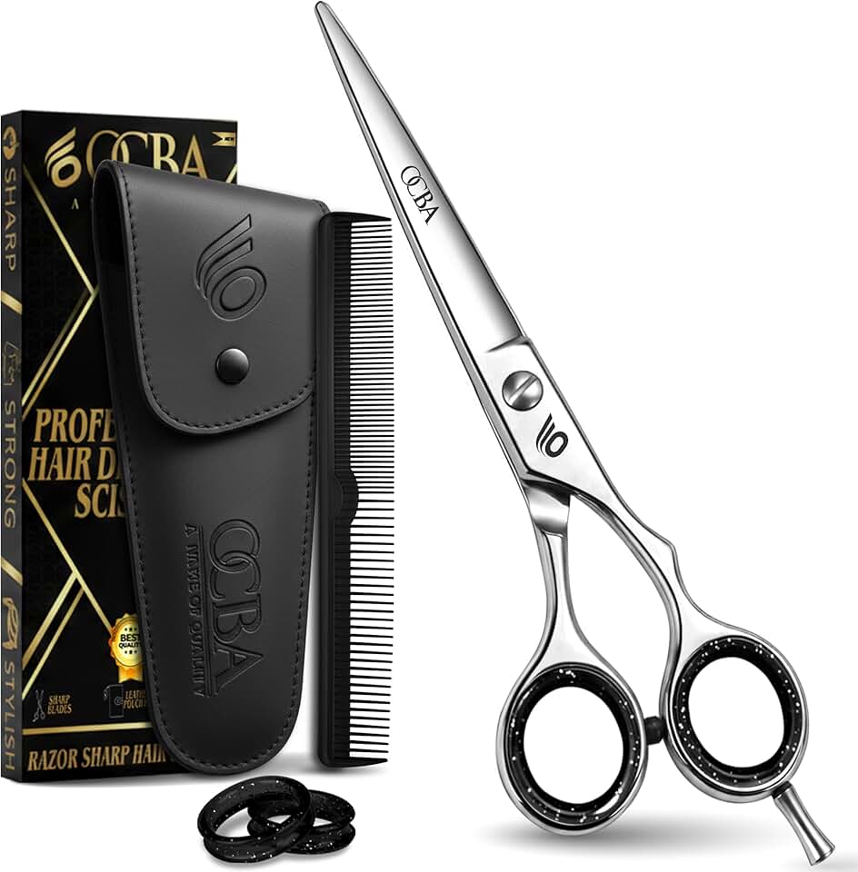 Ciseaux de coiffure - 6 pouces - inox, coupe précise, usage mixte