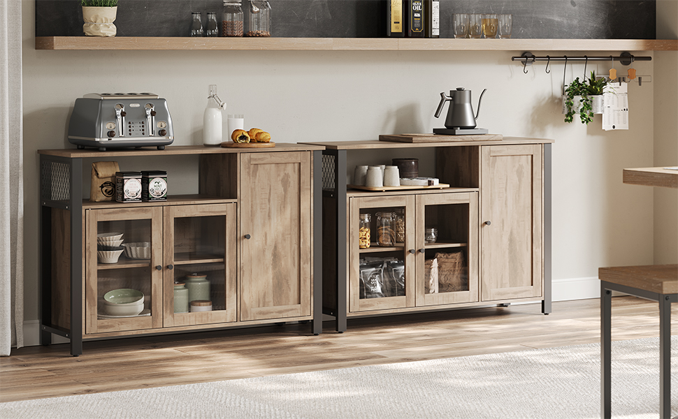 Les armoires de cuisine sont en chêne massif