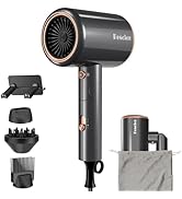 Sèche-cheveux ionique 2400W [2025 Nouveau] avec sac de rangement et support, séchage rapide, lége...