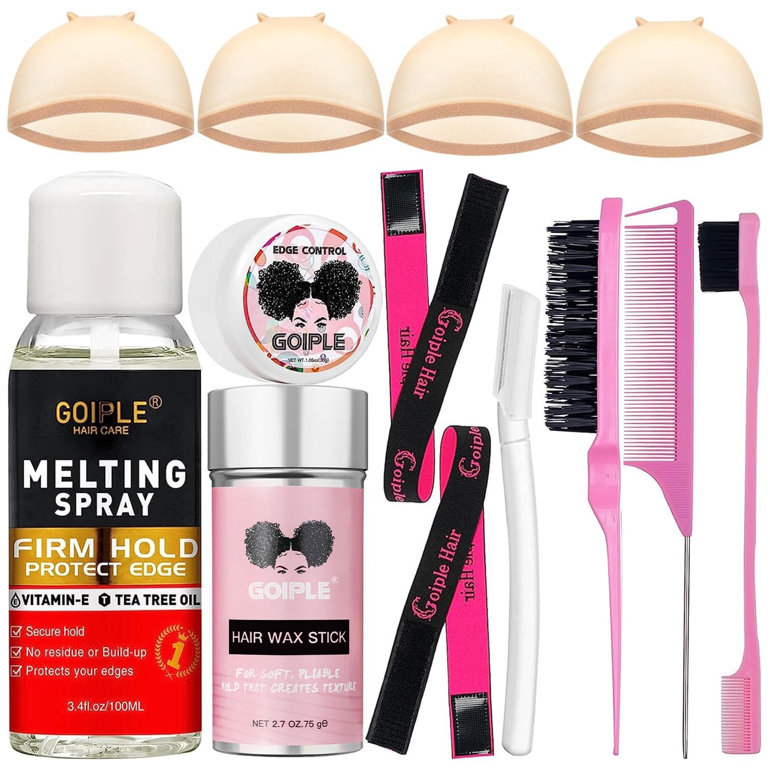 Spray adhésif perruque - finition naturelle, protection bords, tenue longue