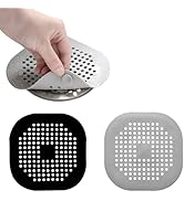 2 Pcs Protection de Drain de Silicone, Filtre Evier avec Ventouse pour Cheveux Baignoire, Douche,...