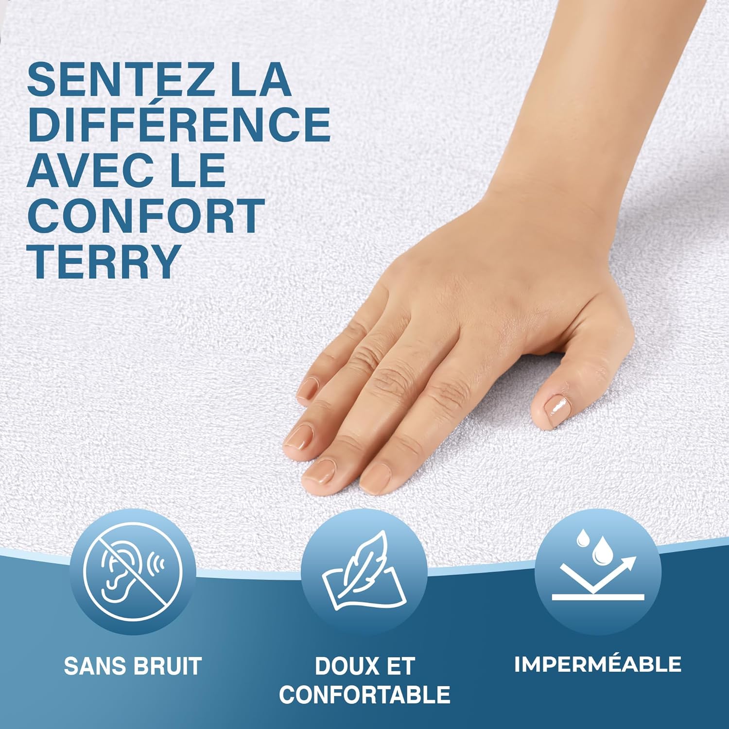 Utopia Bedding - protège-matelas imperméable 90x200 cm, Oeko-TEX, 4 coins élastiques