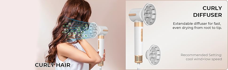 avec plusieurs griffes, comme le montrent les images du produit et la démonstration de son utilisation pour la coiffure des cheveux bouclés