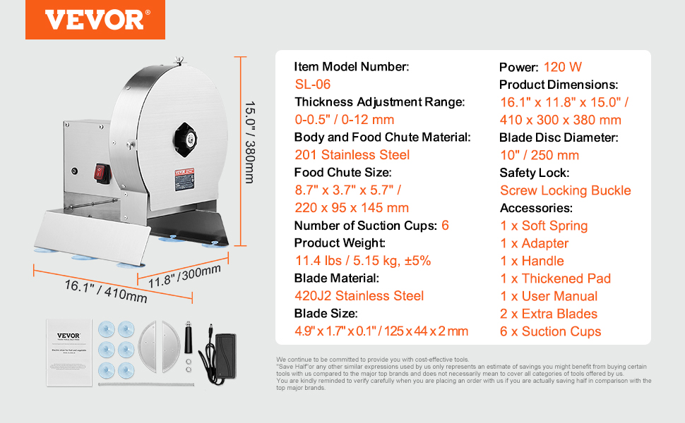  Machine à Trancher les Aliments Inox