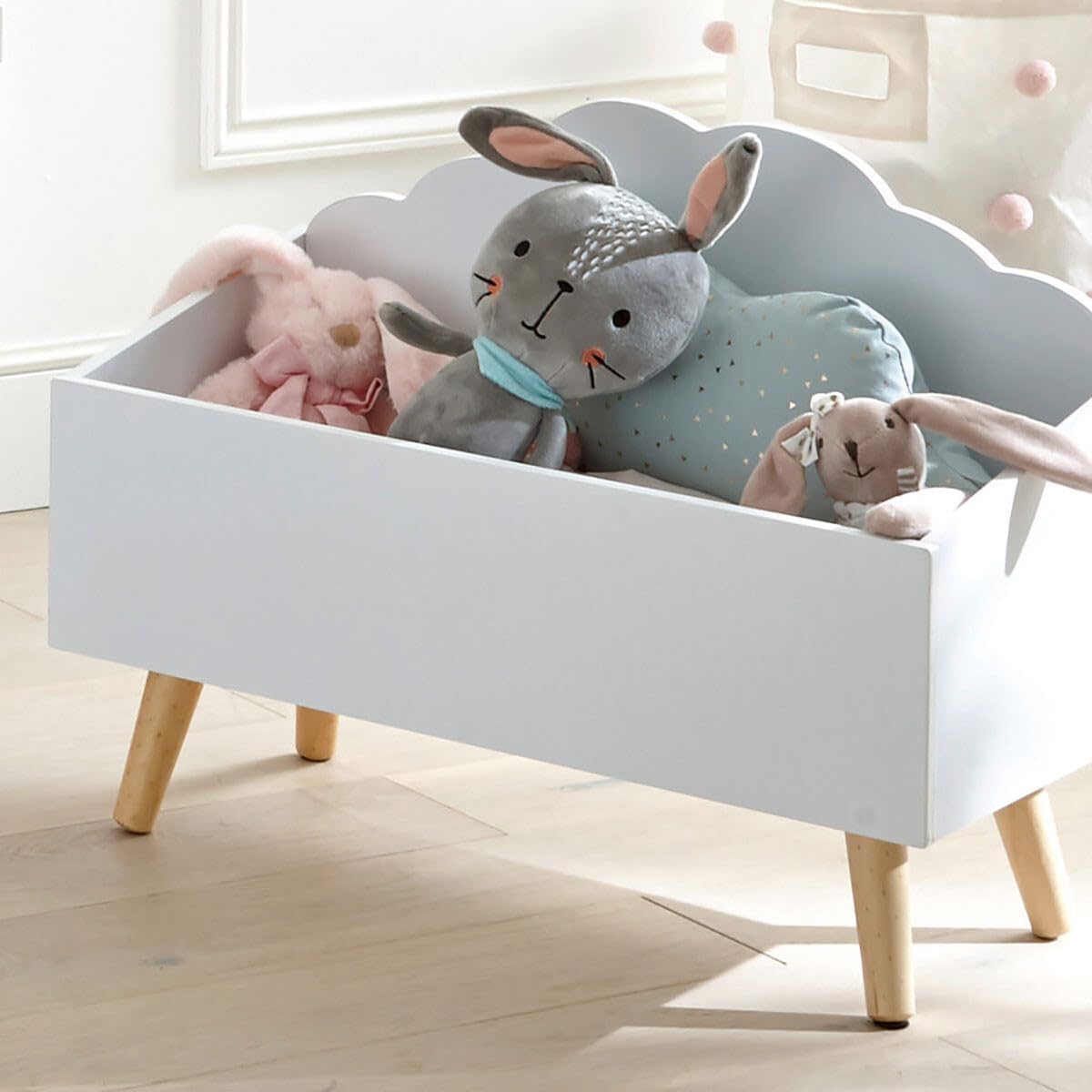 Atmosphera - Coffre Nuage blanc enfant - rangement pratique, compacte