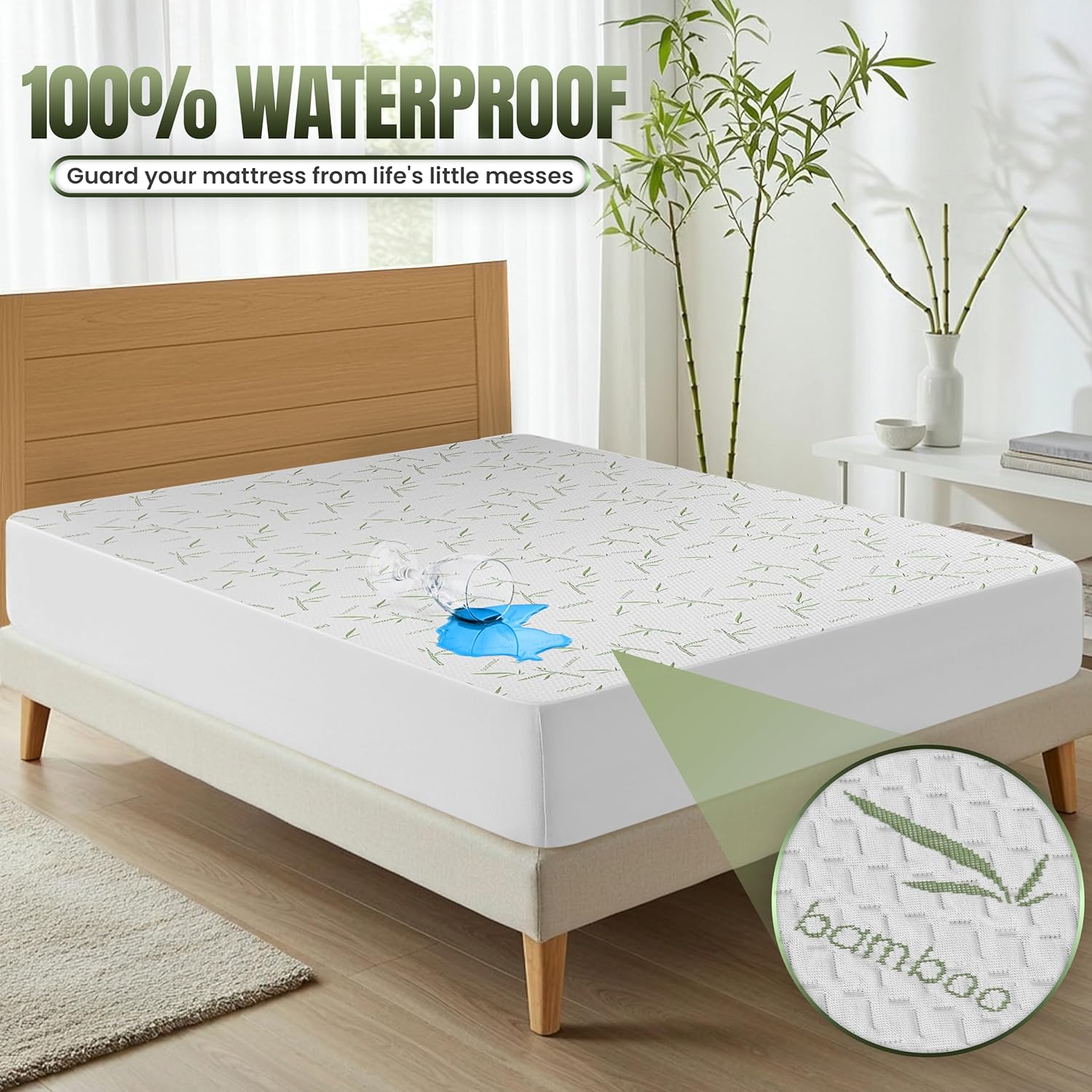 Utopia Bedding - protège-matelas Twin XL - imperméable, Oeko-Tex, viscose, drap housse, respirant