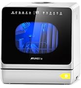 AIRMSEN Mini Lave-Vaisselle de Table, Lave-Vaisselle Portable 5L, 8 Programmes + 3 Programmes sup...