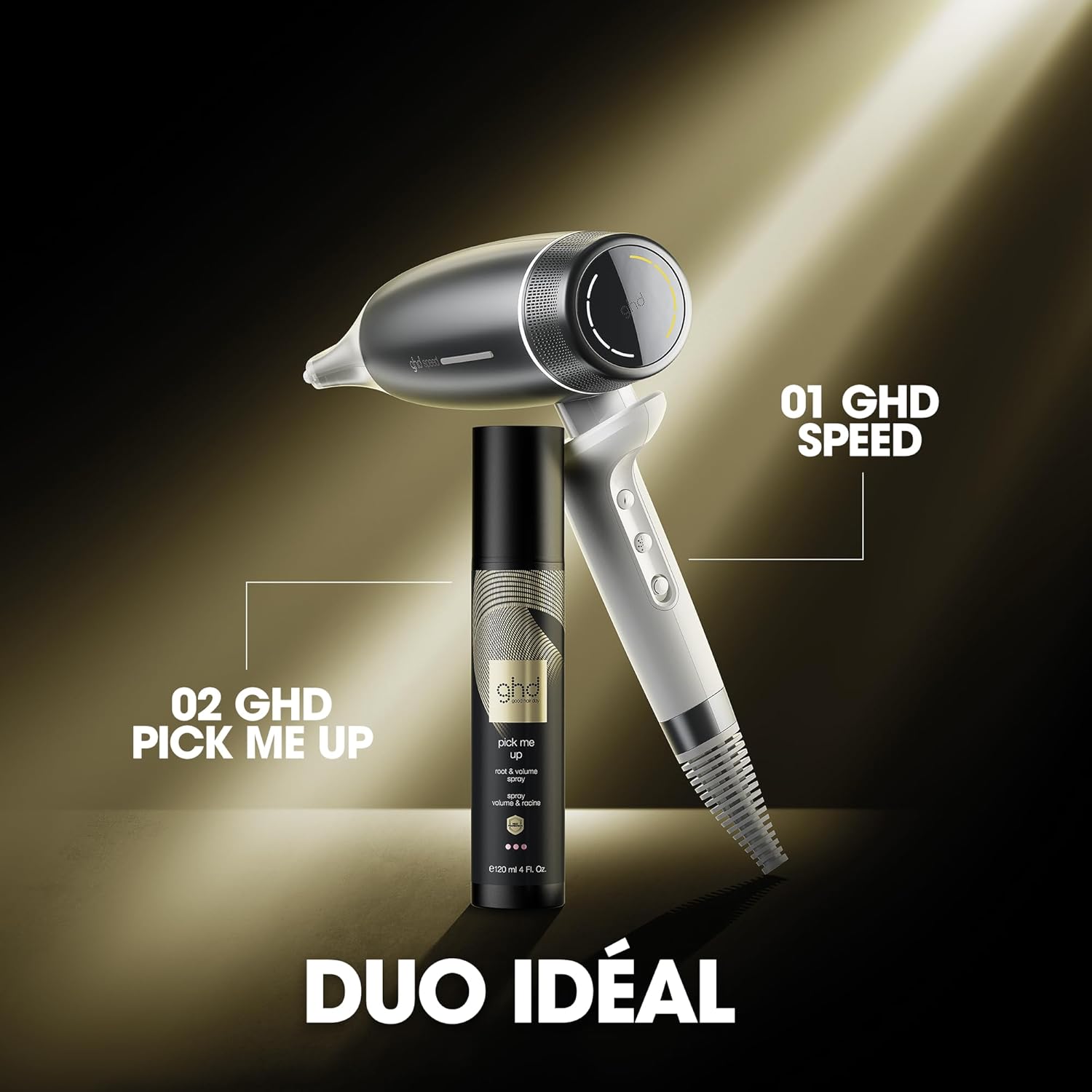 ghd - Speed Blanc - séchage ultra-rapide, contrôle pro, sans dommage