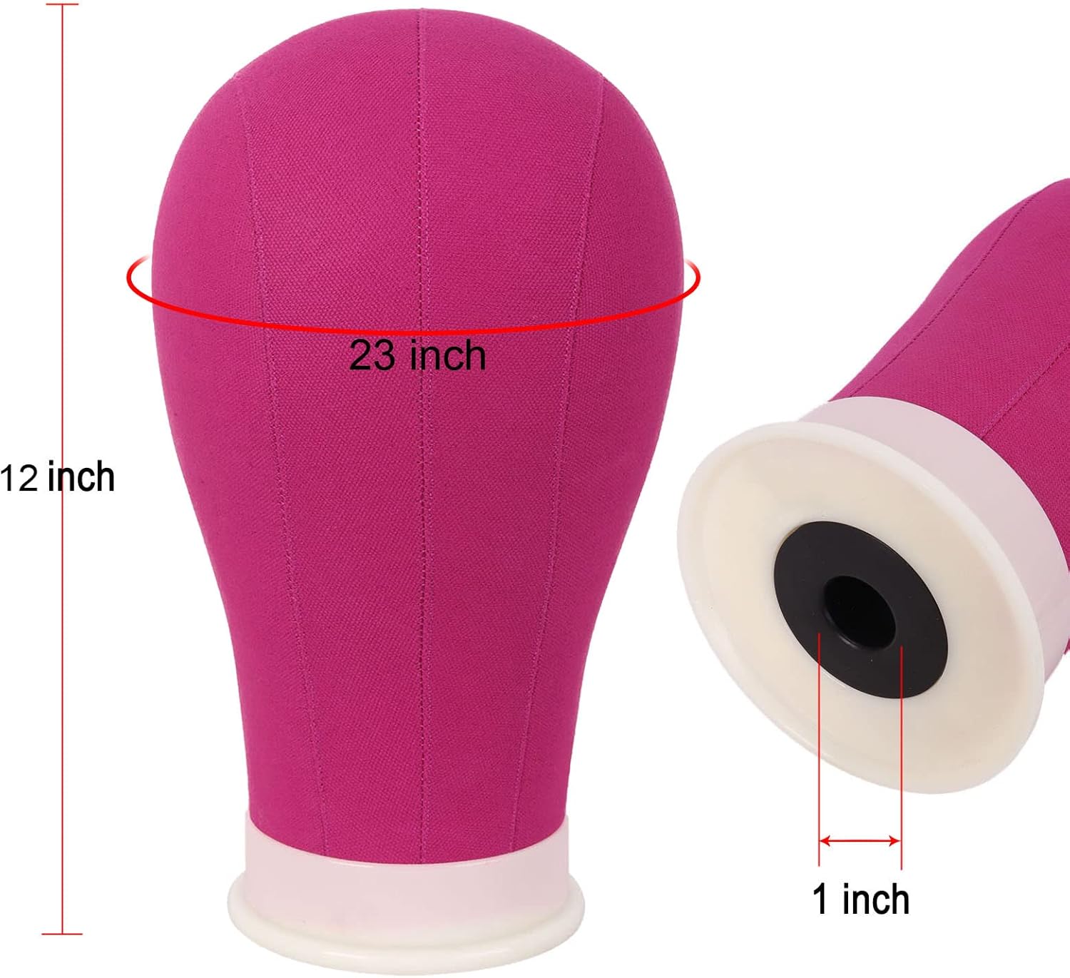 MapofBeauty - tête toile 23 pouces - support inclus - magenta