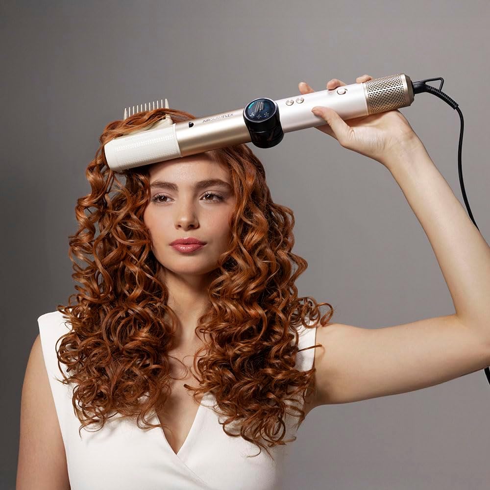 Cecotec - Styler Cheveux AirGlam 14in1, 1400W, 14 têtes, écran, Coanda, moteur brushless