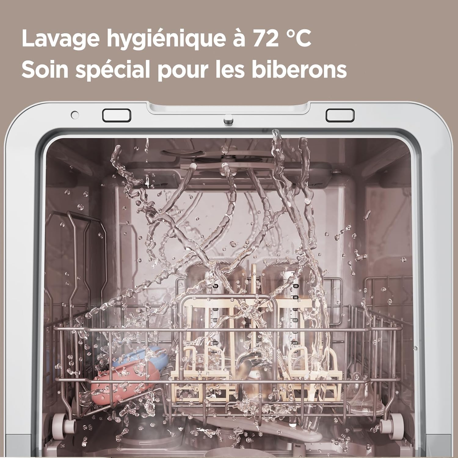 COMFEE' - lave-vaisselle série S110W - compact 3 couverts - 7 programmes, écran LED, démarrage différé - MFD42S110W-IT