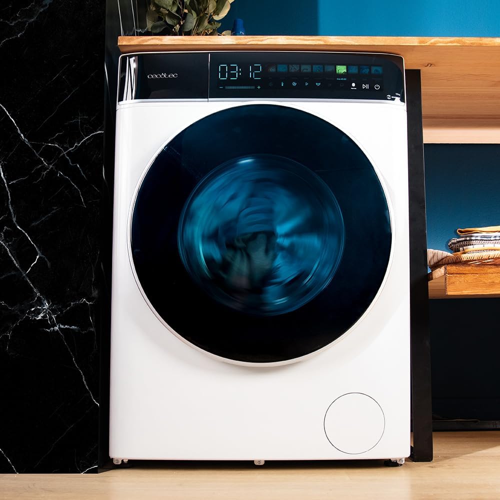 Cecotec - lave-linge frontale 10kg, 1400tr/min, écran 10,3