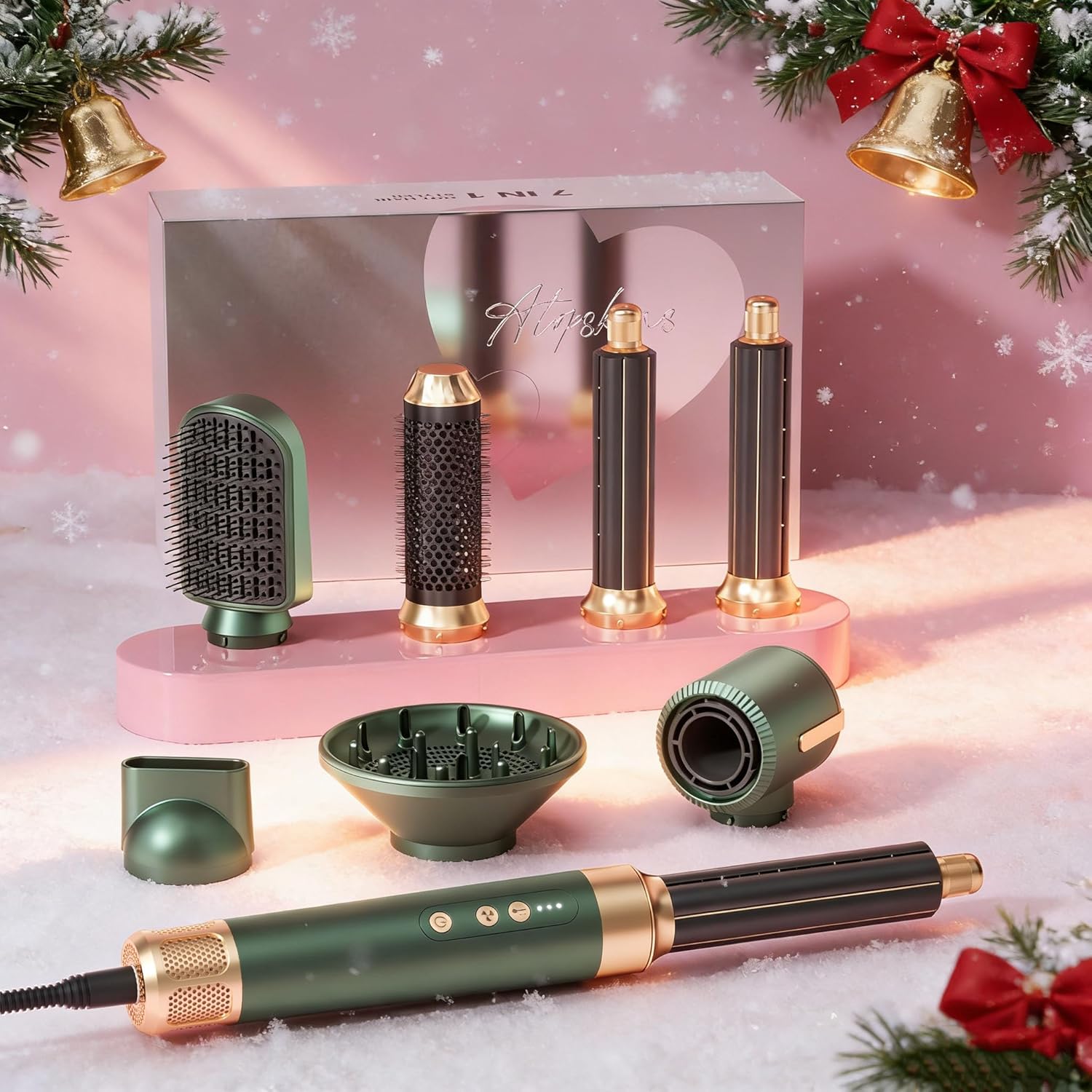 Atopskins - Air Styler 7 en 1 - 30,5 mm - 110000 U/min, sèche-cheveux, lisseur, boucleur