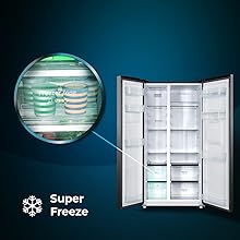 réfrigérateur américain SBS réfrigérateur 2 portes side by side 177 cm 559 litres basse consommation No frost 