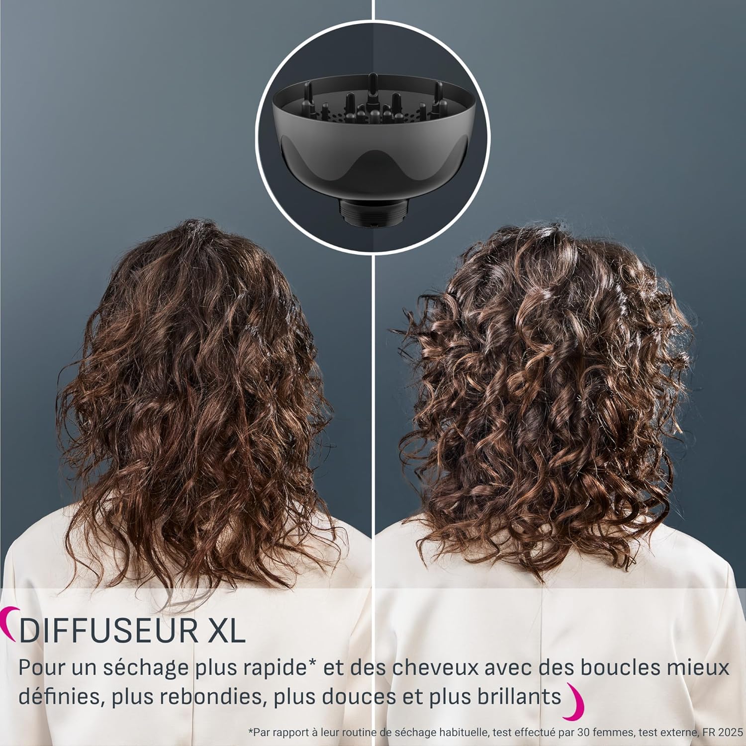 Calor - Curl Harmony - Sèche-cheveux diffuseur 3-en-1, cheveux bouclés, redefine et sublime - CV7D30C0