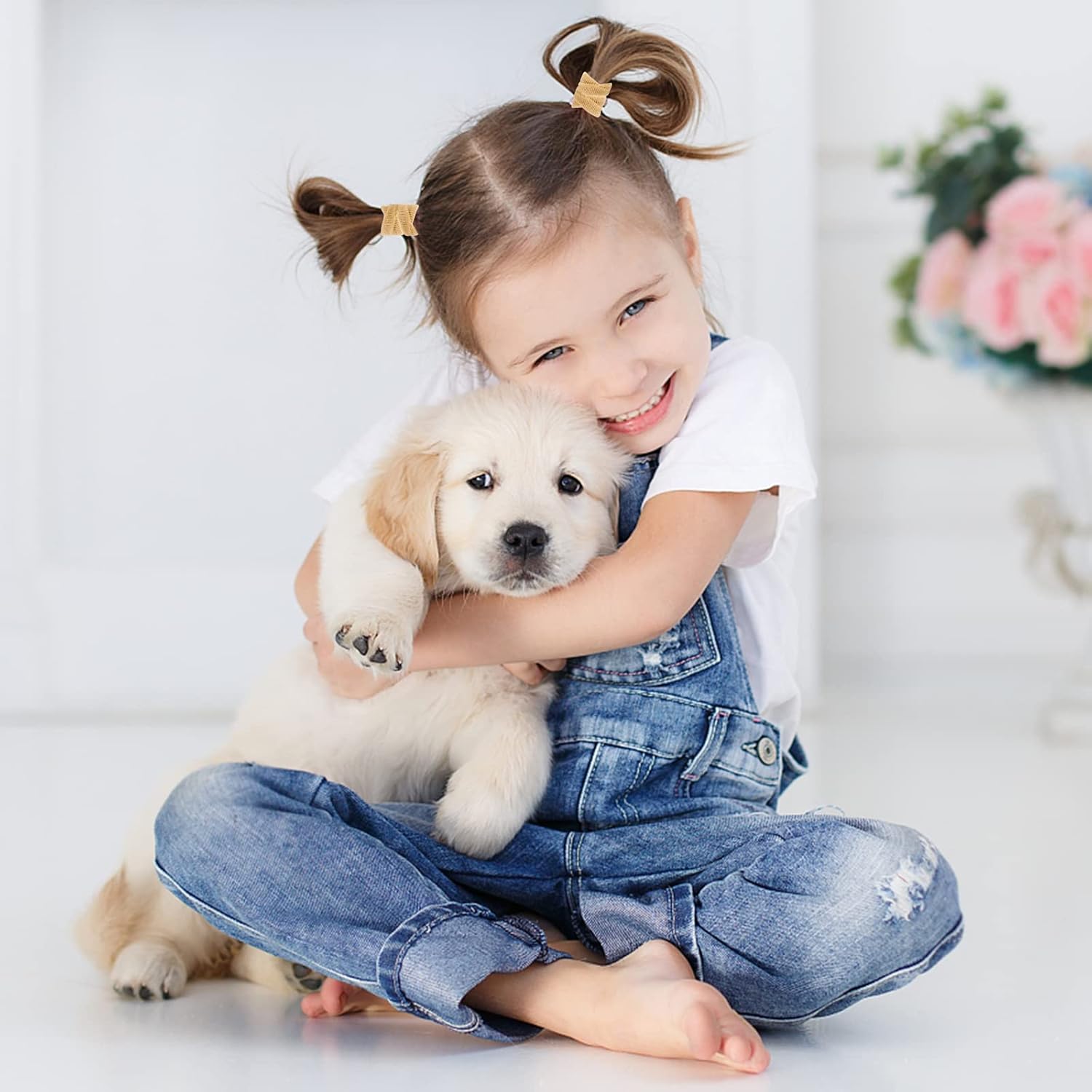 Elastiques cheveux - lot de 200 pcs - mini chouchous colorés enfants