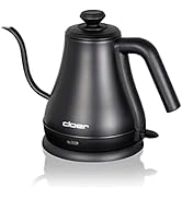 Cloer 4960 Bouilloire Elèctronique Gooseneck, Couvercle amovible, 1000 W, affichage du niveau d'e...