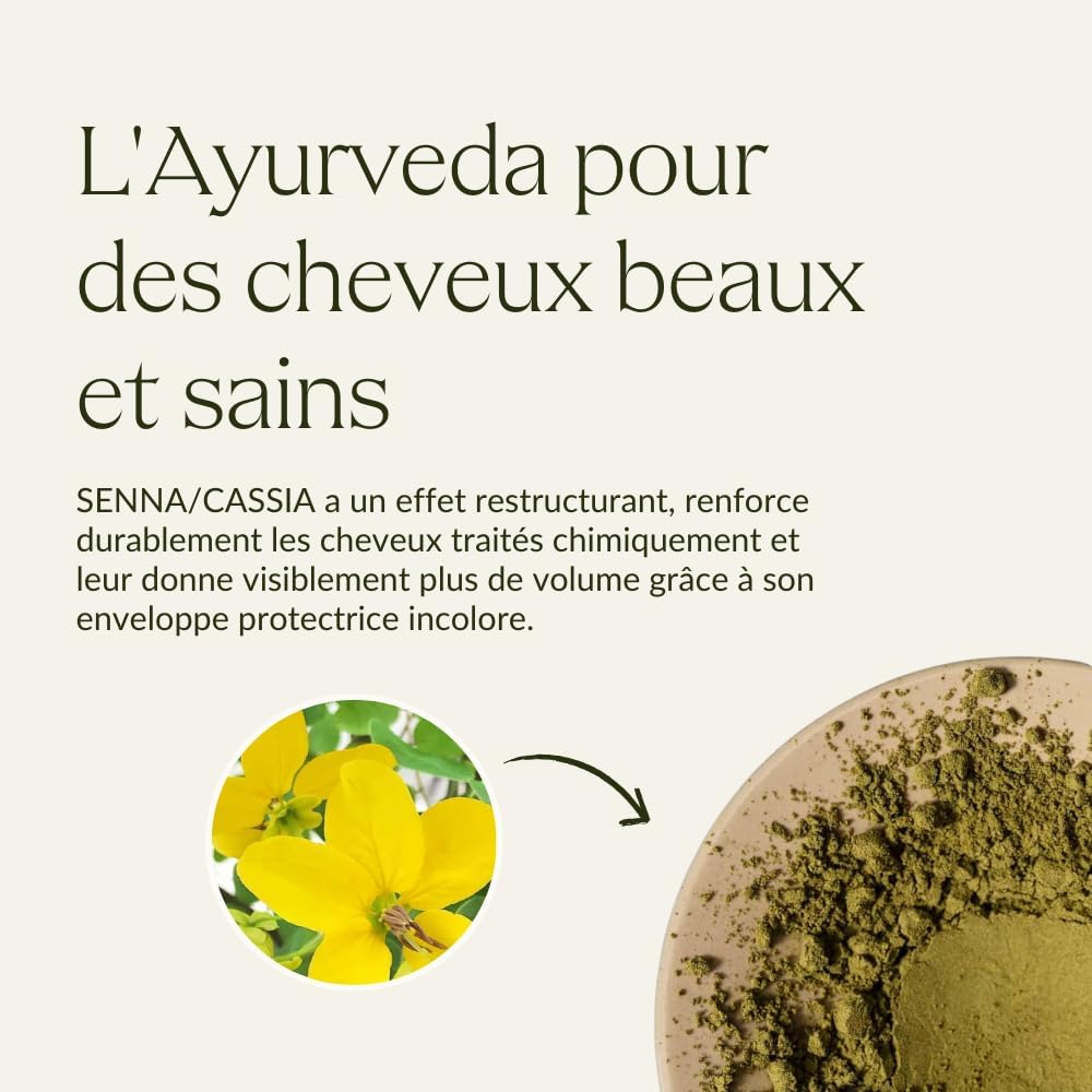 Khadi - Senna Cassia - 100 g - soin intensif incolore, brillance, volume