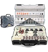 Enventor Kit de 361 accessoires pour outils rotatifs, 4 pinces, pour couper, poncer, meule...