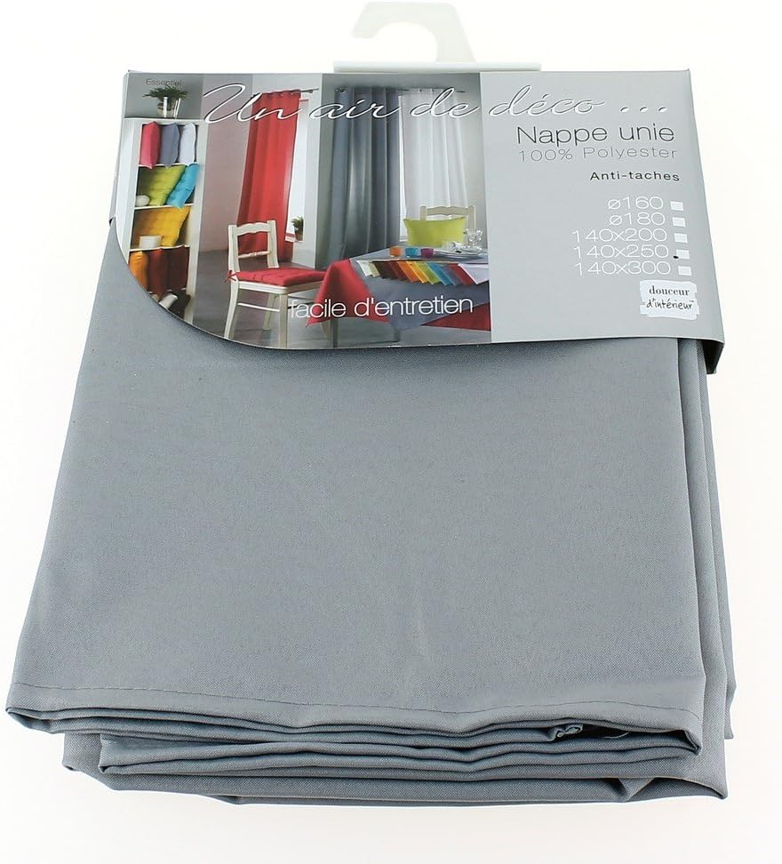 Douceur d’Intérieur - Essentiel - nappe 140x200 cm - polyester gris