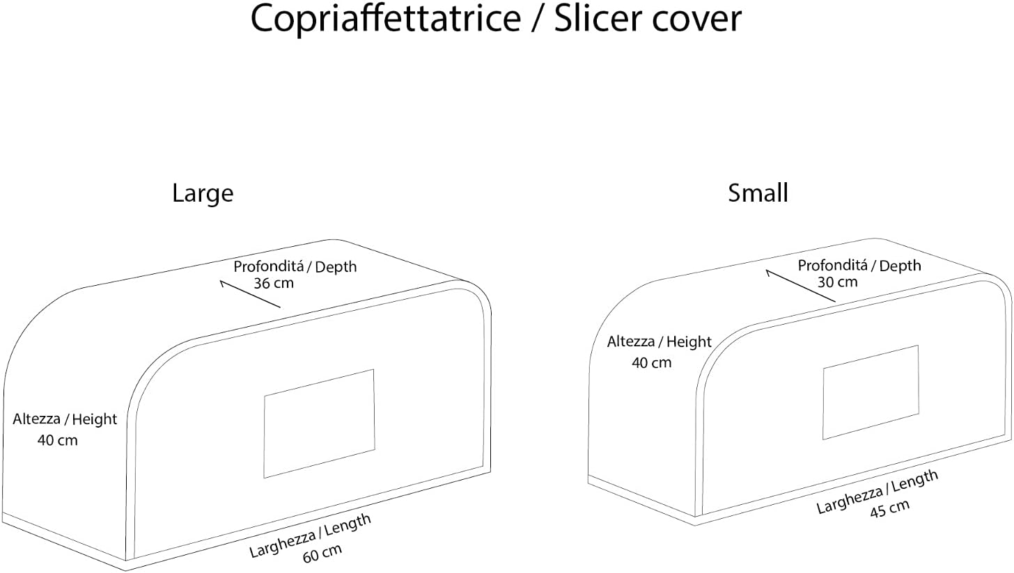 Trama Toscana - Housse trancheuse grand modèle, rouge, protection robuste