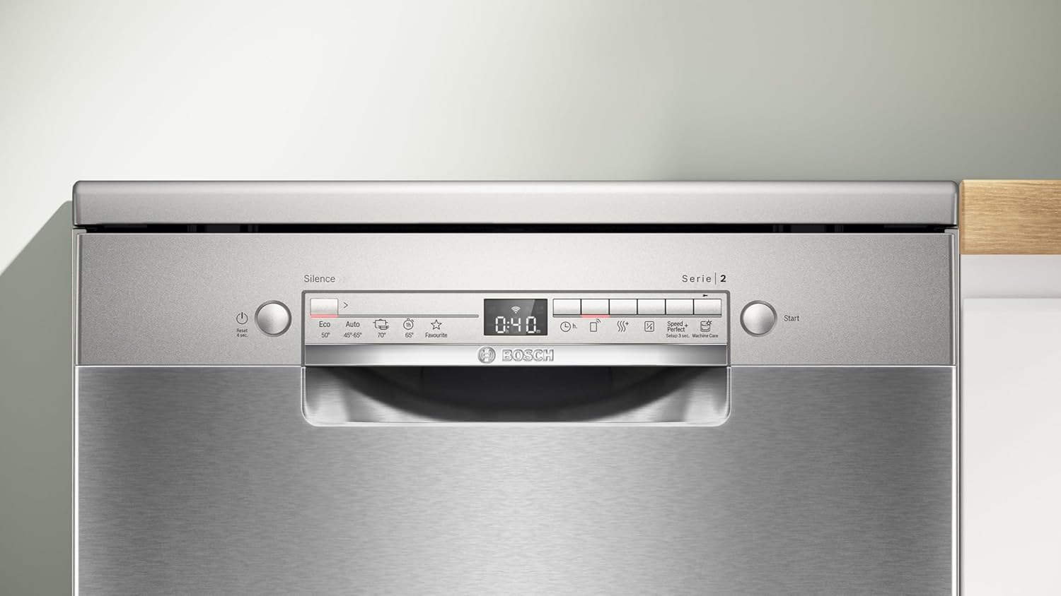 Bosch - Série 2 SMS2HVI02E - 60 cm - lave-vaisselle, inox anti-trace, pose libre
