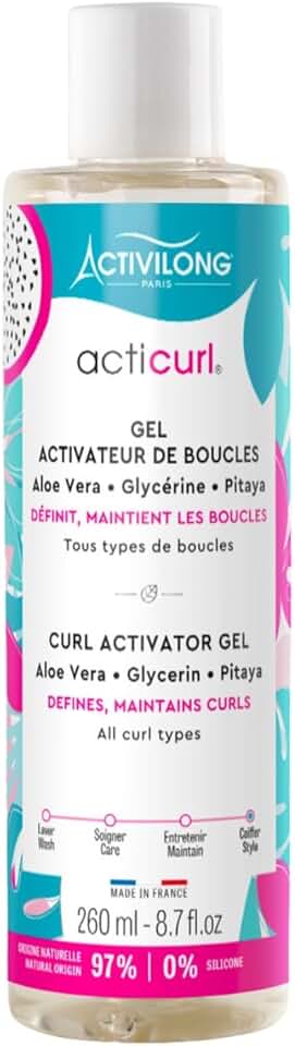 Activilong - Gel activateur Acticurl 260ml - boucles définies, 97% naturel