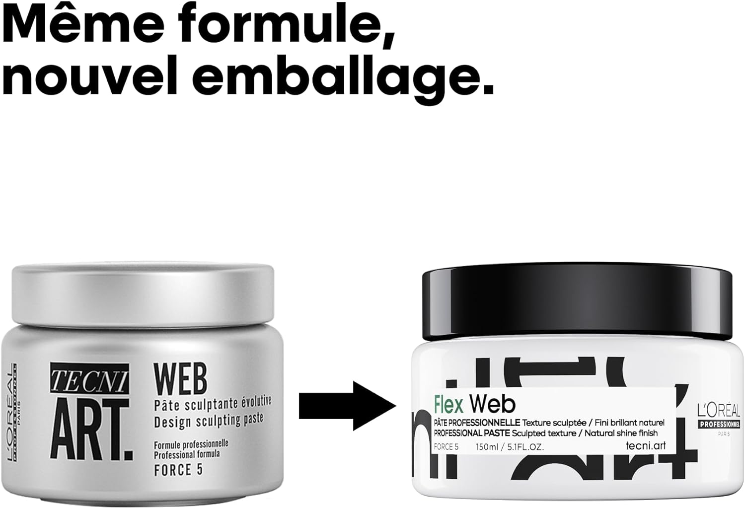 L'Oréal Professionnel - Tecni Art - 150ml - Pâte sculptante force 5, fixation longue, sans résidus