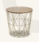 Atmosphera - Table d'appoint Kumi Gold D40 cm
