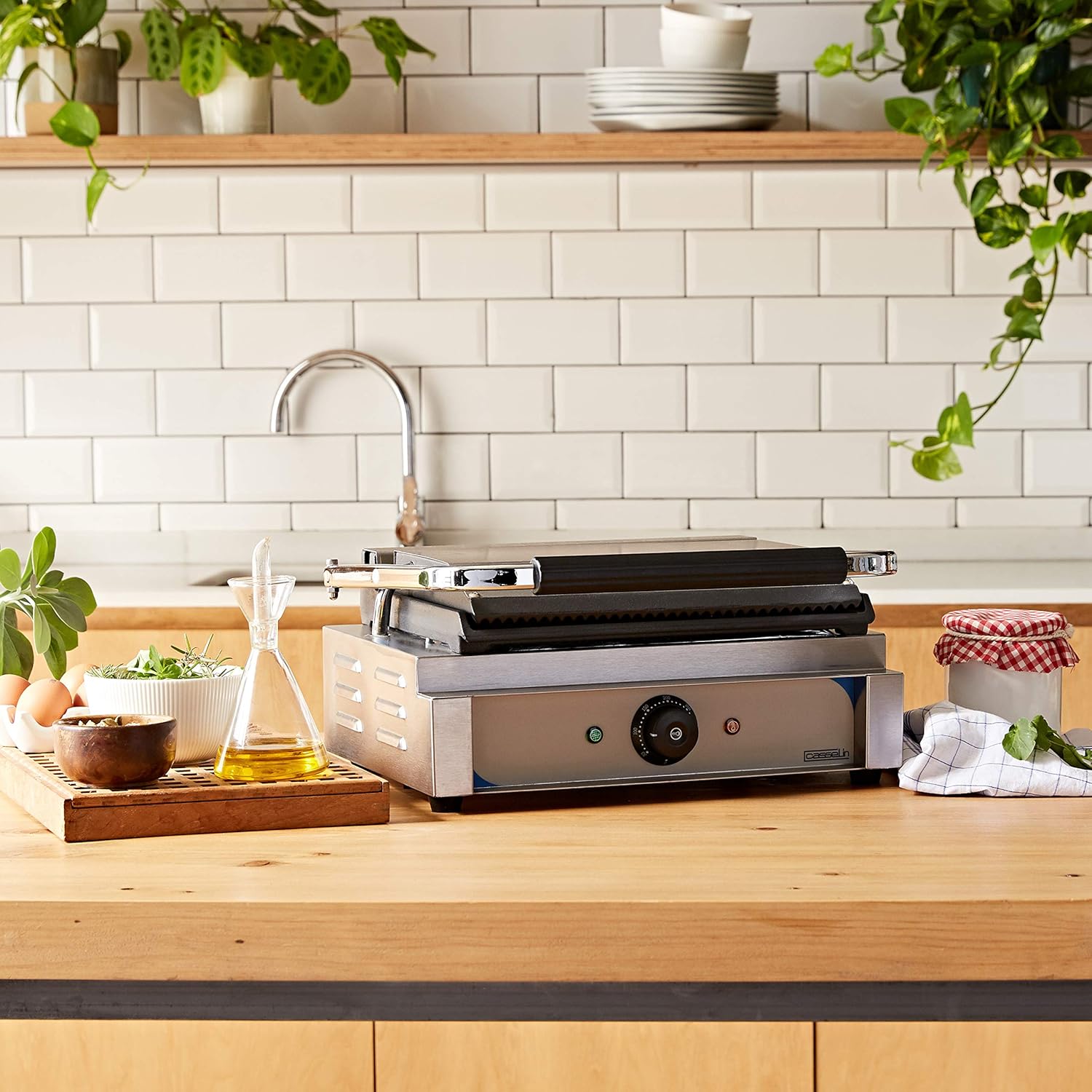 Casselin - Grill panini série CGPRL - plaques rainurée/lisse - CGPRL