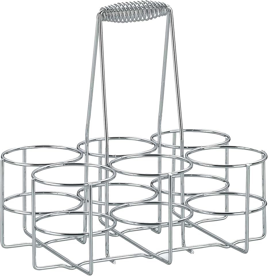 Kela - Loop porte-bouteille métal argent - 31x31x21 cm - design élégant 49880