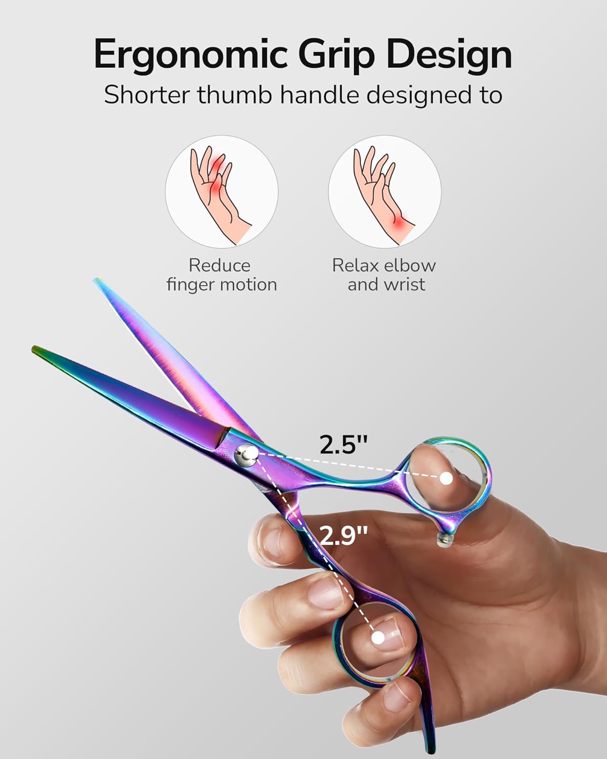 ULG – ciseaux de coiffure pro – 16,5 cm – lame rasoir inox japonais